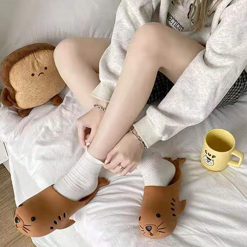 Women'S Shoes Cloud - ハウスクラウドスリッパ レディース 夏用サンダル 漫画の海獅子 かわいい カワイイ