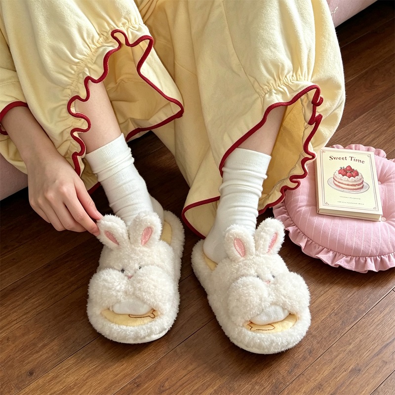 Women'S Shoes Cloud - 女性用、ふわふわで柔らかい素材の室内履き。毛皮のような質感のブタの形をしたスリッパ。冬用のルームシューズ。可愛らしい、鼻が垂れ下がったブタのデザイン。つま先が開いた、ふわふわのスリッパ。