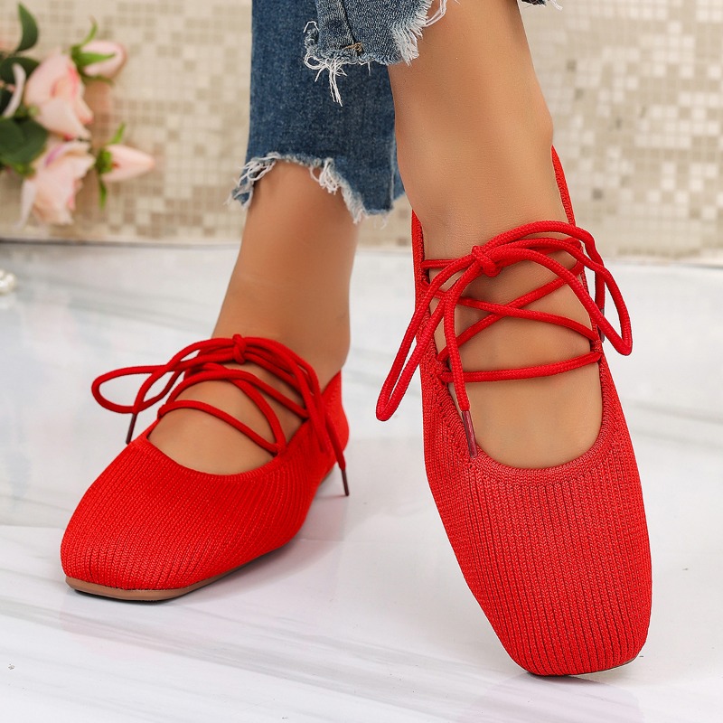 Slingback Pumps Women - フランス風フラットメリージェーンシューズ 2026夏新作 通気性抜群 軽量 バレエシューズ風 多用途