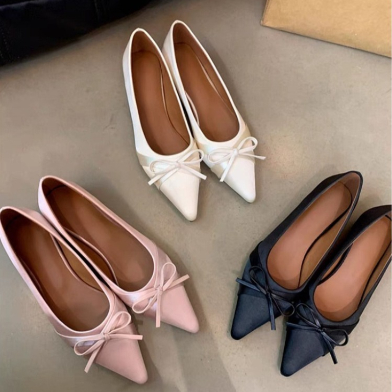 Women'S Shoes Popular - 夏の新作シフォンファッション、甘いリボン付きカジュアルフラットサンダル（女性用）、快適なスリッポンシューズ、アウトドアウェア2026