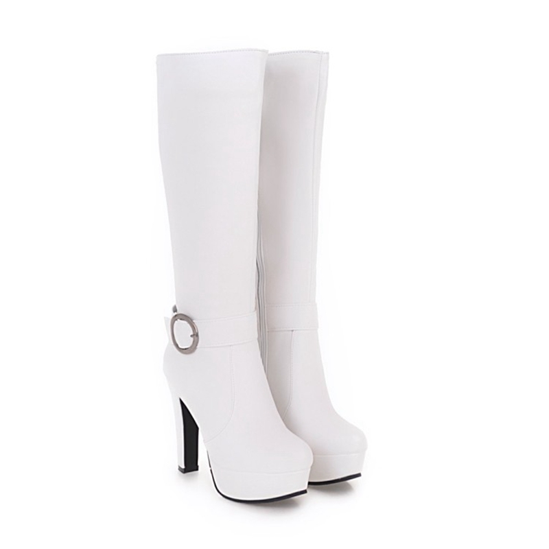 ニーハイブーツ レディース ファッション 秋冬新作 ハイヒー - Zip Up Boots Short のレビューと価格