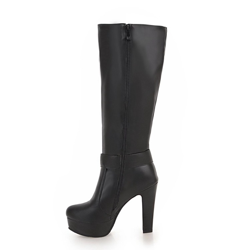 ニーハイブーツ レディース ファッション 秋冬新作 ハイヒー - Zip Up Boots Short のレビューと価格