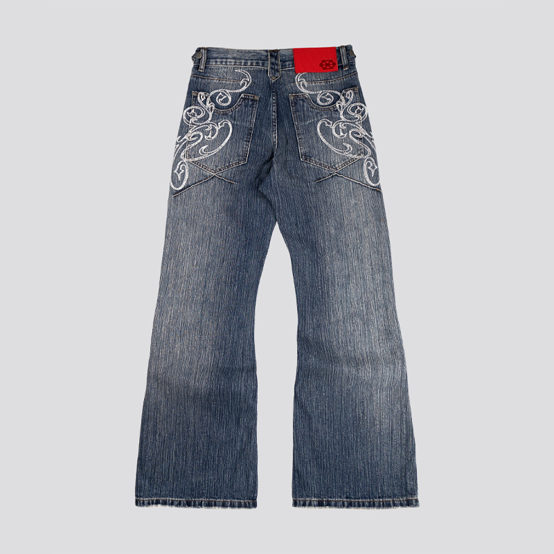 Y2k ブルーオープニングブーツカットジーンズヴィンテージウ - Women Shoes Jeans のレビューと価格