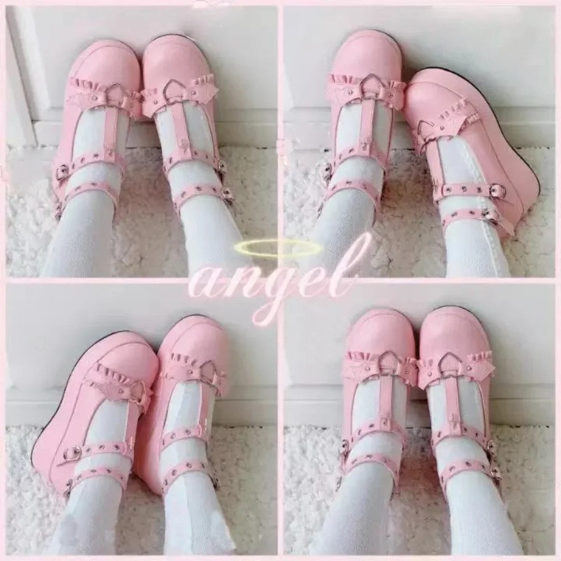 新しいスイートハートバックルウェッジメアリージェーンズ女性ピ - Women'S Shoes Popular のレビューと価格