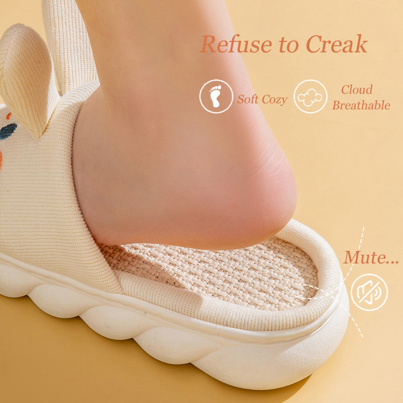 女性用リネンスリッパ,かわいいバニークラウドのビーチサンダル - Women'S Shoes Cloud のレビューと価格