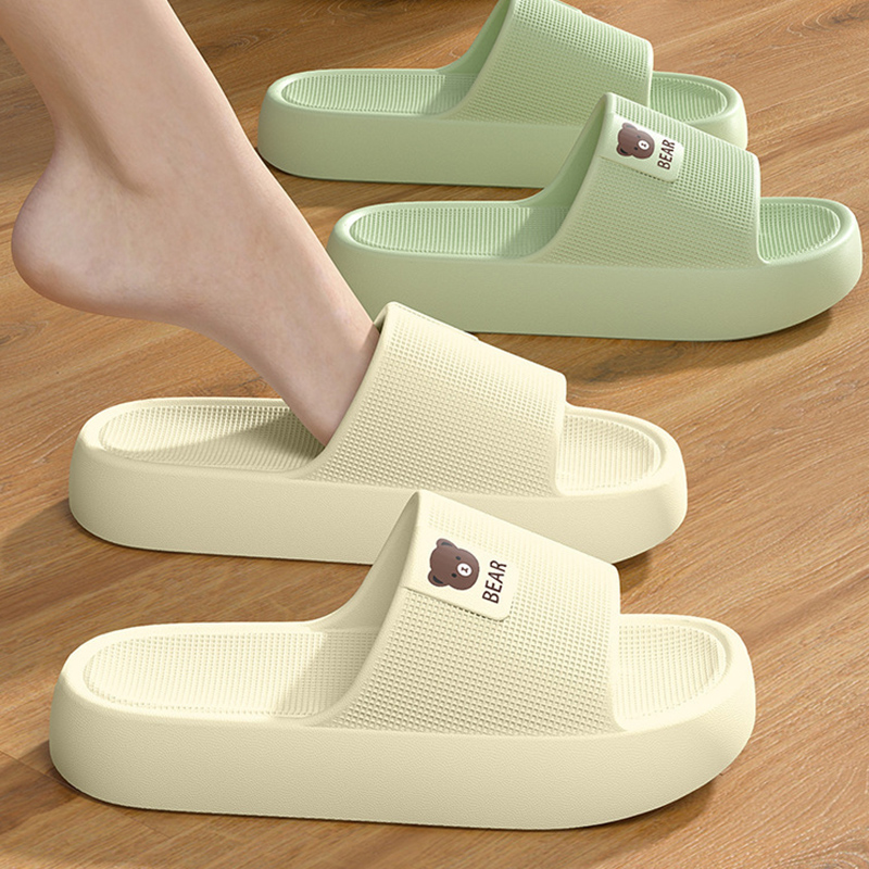 かわいいクマ柄厚底プラットフォームスリッパ レディース 快適 - Women'S Shoes Cloud のレビューと価格