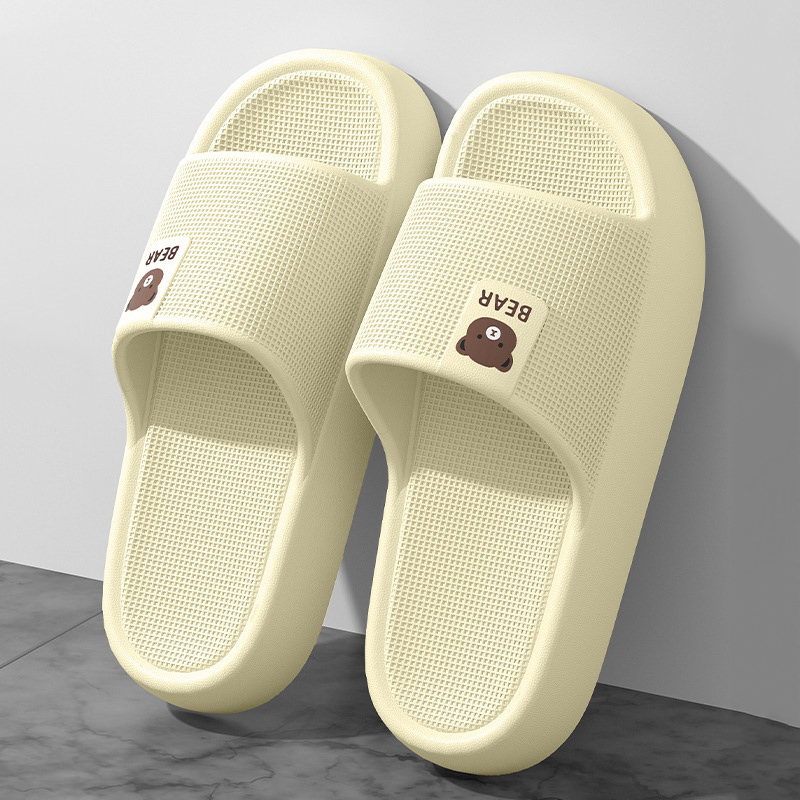 かわいいクマ柄厚底プラットフォームスリッパ レディース 快適 - Women'S Shoes Cloud のレビューと価格