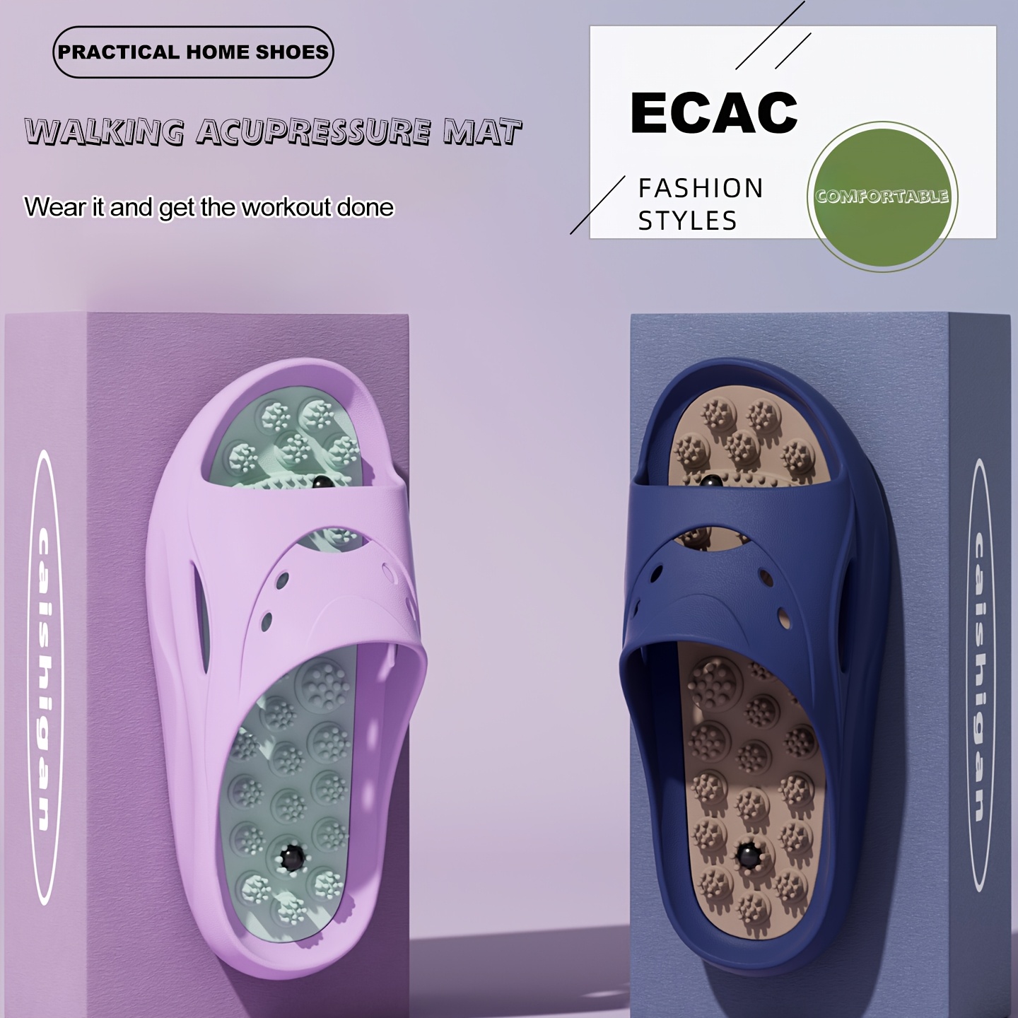 女性男性用EVAマッサージスリッパ厚底バスルームスライド滑り - Women'S Shoes Cloud のレビューと価格