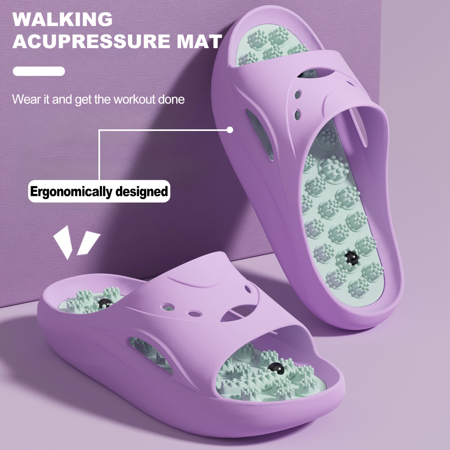 女性男性用EVAマッサージスリッパ厚底バスルームスライド滑り - Women'S Shoes Cloud のレビューと価格