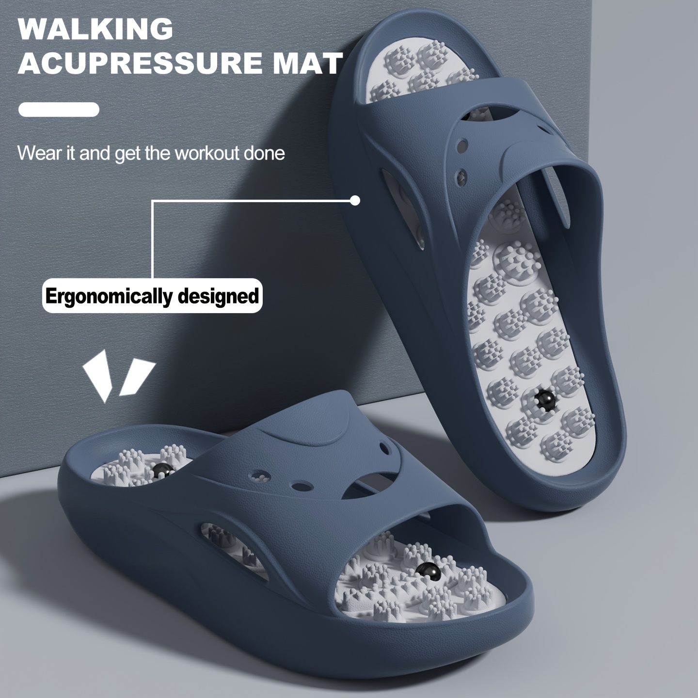 女性男性用EVAマッサージスリッパ厚底バスルームスライド滑り - Women'S Shoes Cloud のレビューと価格