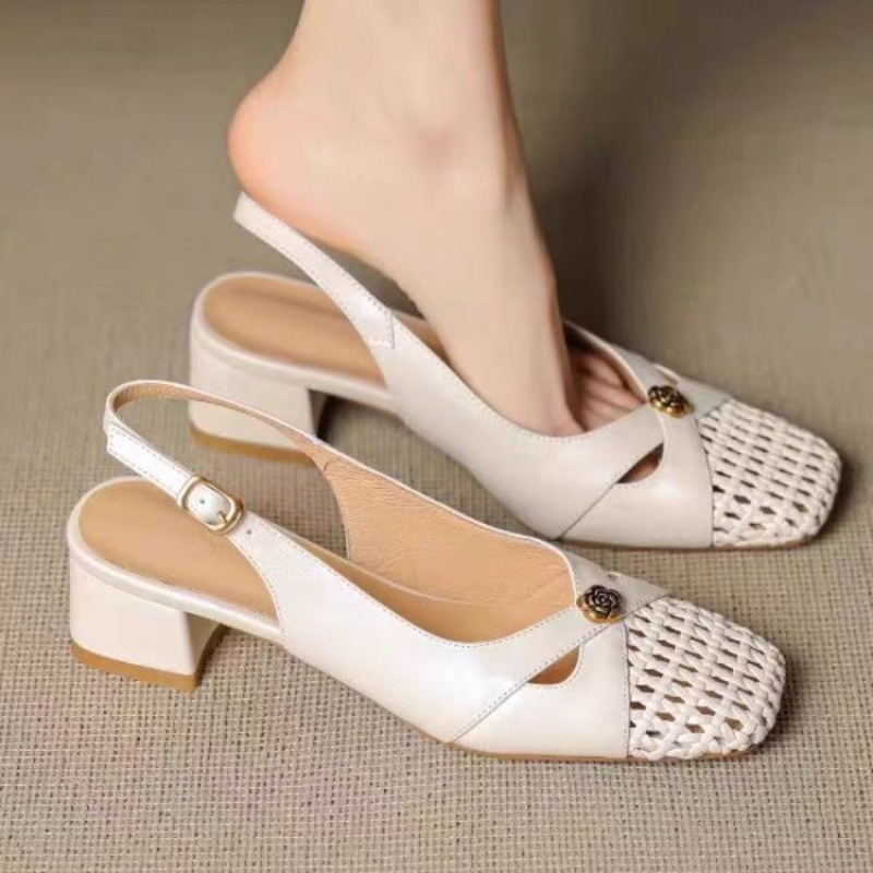 レディース フレンチスタイル クローズドトゥ サンダル、チャ - Women'S Shoes Non Slip のレビューと価格