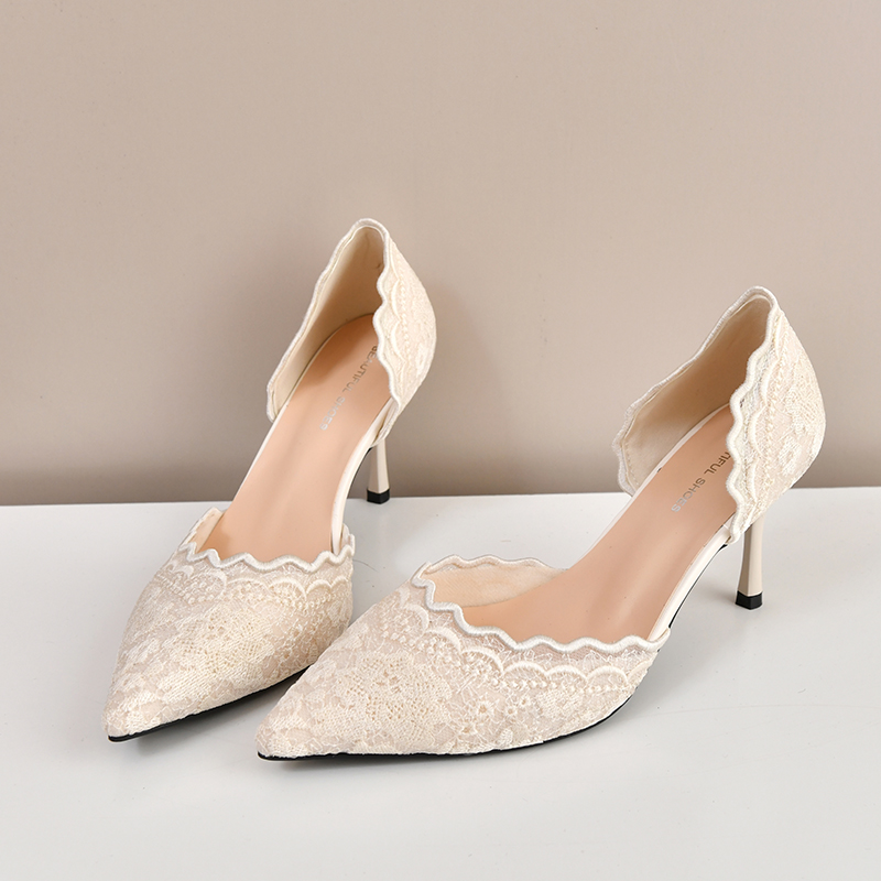 レースのポインテッドトゥハイヒール レディース 2026年新 - Slingback Pumps Women のレビューと価格