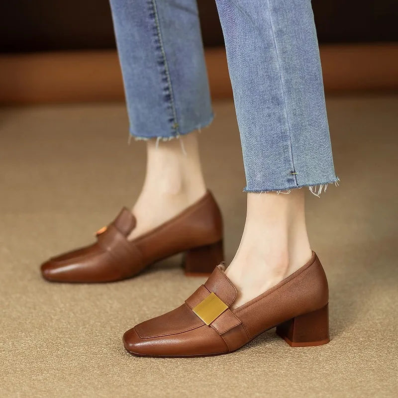 レディースファッションレザーパンプス エレガント スリッポン - Women Shoes Jeans のレビューと価格