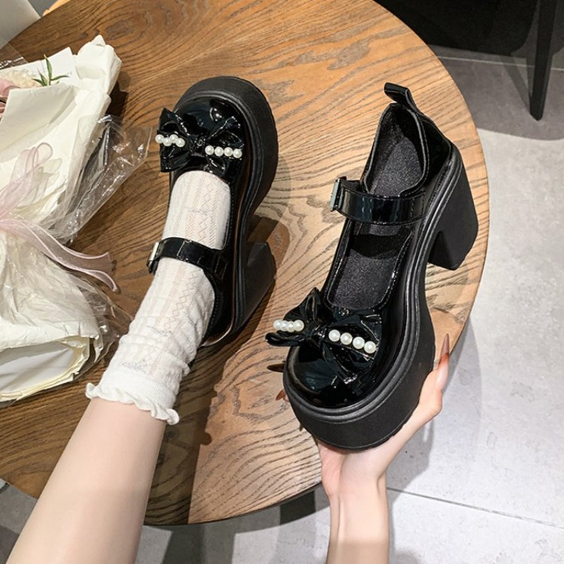 2026 ロリータシューズ黒スーパーハイヒールメアリージェー - Women'S Shoes Popular のレビューと価格