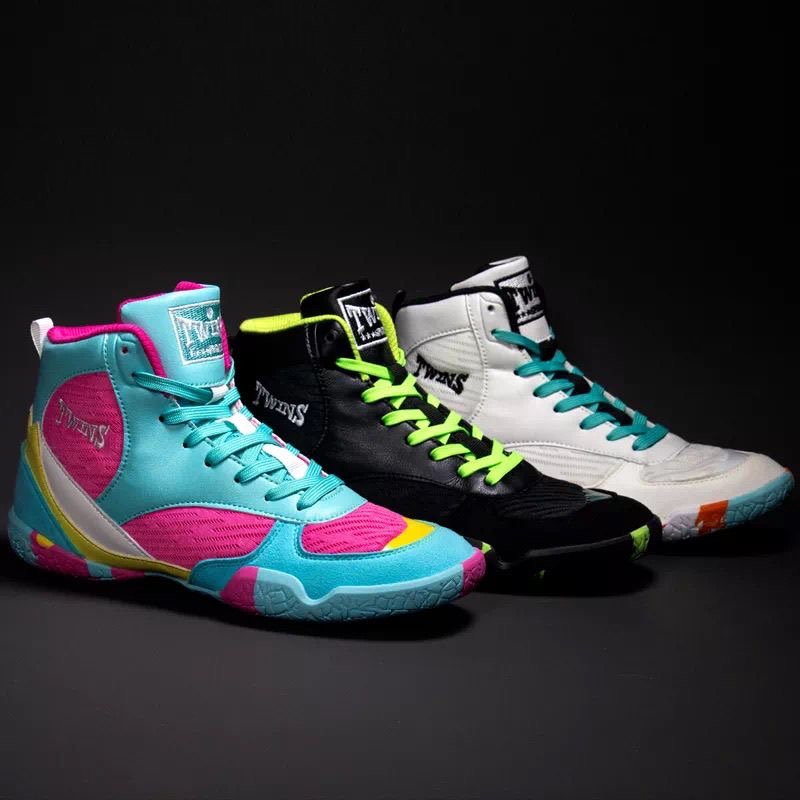 プロレスブーツ男性用女性用ブラックホワイトボクシングスニーカ - Women'S Shoes Vs Men'S のレビューと価格