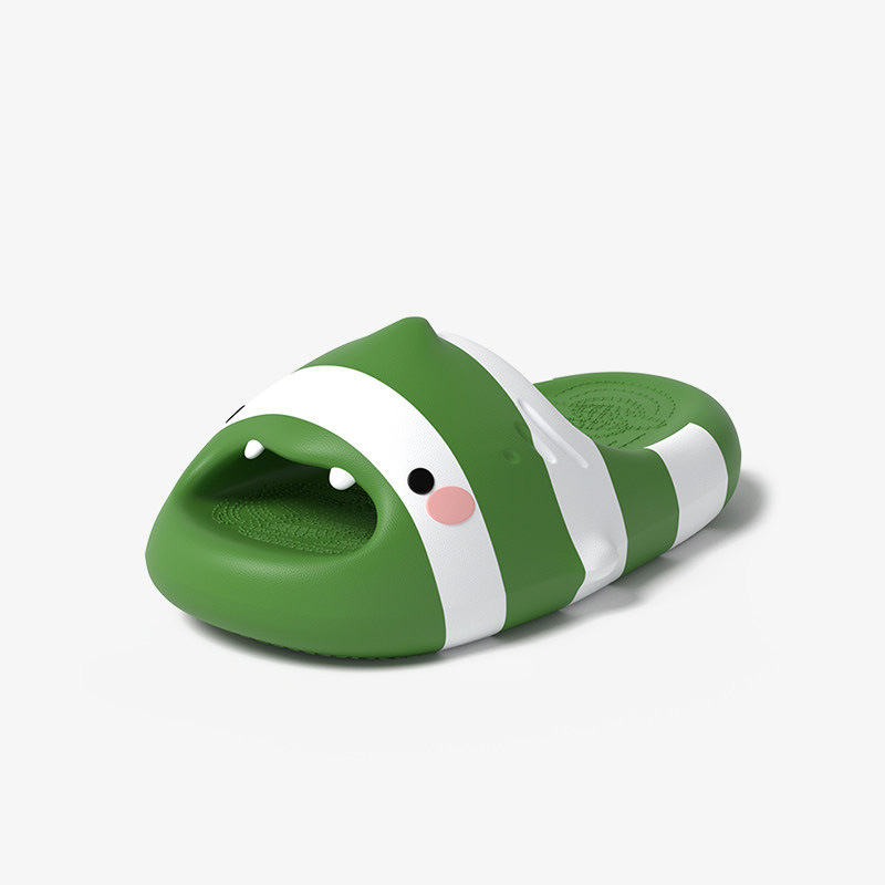 かわいい魚の漫画柄スライドサンダル、男女兼用厚底滑り止めバス - Women'S Shoes Cloud のレビューと価格