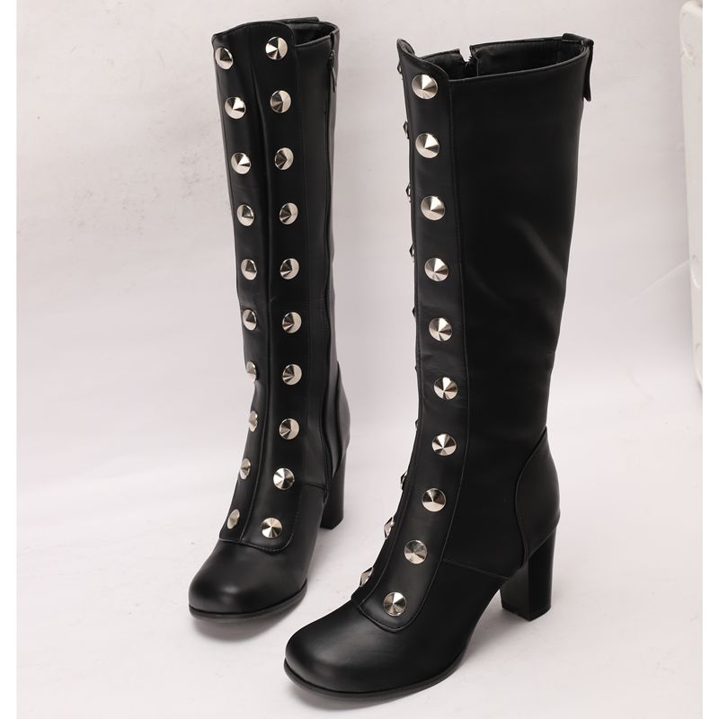 REAVE CAT 女性用ニーハイブーツ ラウンドトゥ ブロ - Zip Up Boots Short のレビューと価格