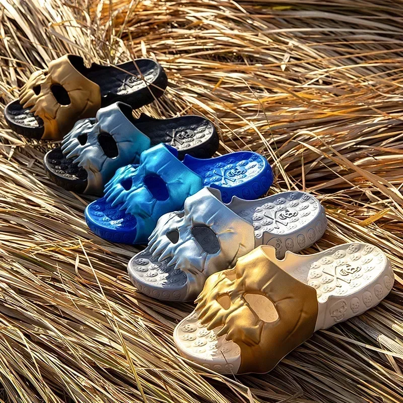 サマーメンズスカルスリッパY2Kクラウドビーチサンダルスライ - Women'S Shoes Cloud のレビューと価格