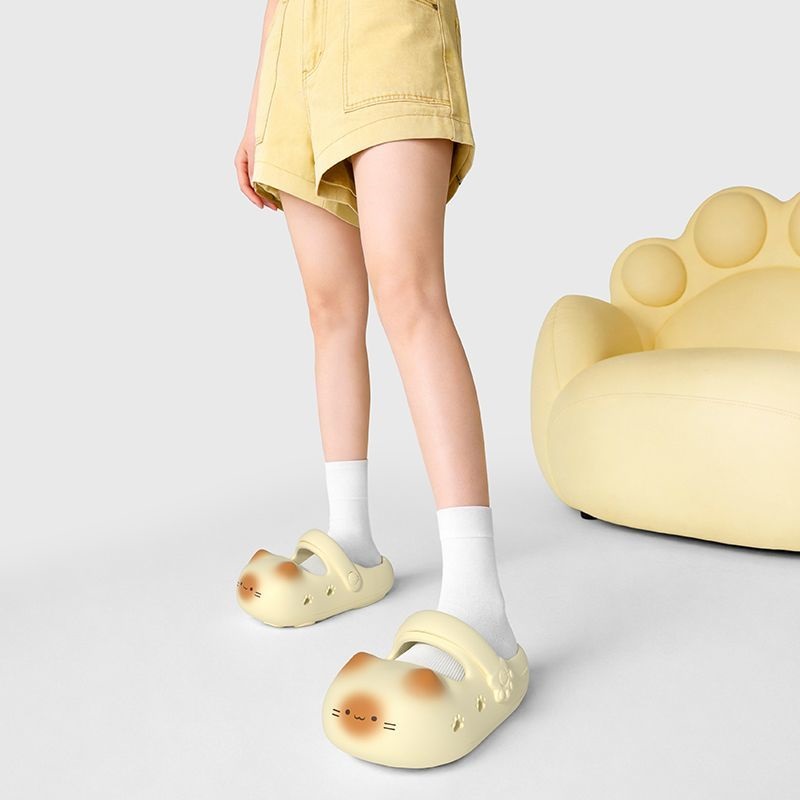 女性用新作クリエイティブブラックキャットスリッパ、夏用ソフト - Women'S Shoes Cloud のレビューと価格