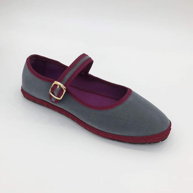 グレーメリージーンズフラットシューズ レディース ラウンドト - Women Shoes Jeans のレビューと価格